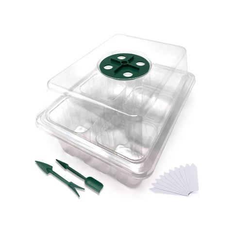 6 cell clear plastic seedling tray kit 10 pack