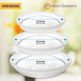 assorted size plant saucer dimensions