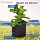 Durable and reusable 7 gallon fabric plant pots