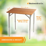 Portable outdoor folding table unfolded dimensions & weight
