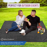 Grey and red wine premium fleece blanket for outdoor events