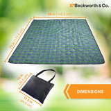 Beach blanket and tote bag dimensions