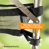 Cargo net with velcro straps for easy setup and take down