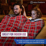 Large red fleece picnic blanket for indoor use  