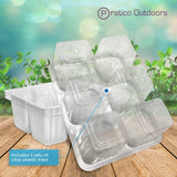 5 pack clear plastic seed starter trays