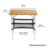 adjustable bamboo table dimensions