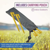 Plastic camping stakes with carrying pouch