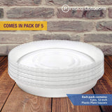 5-pack 12 inch plastic plant saucer