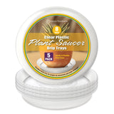 5 pack 8 inch clear plastic plant saucer tray
