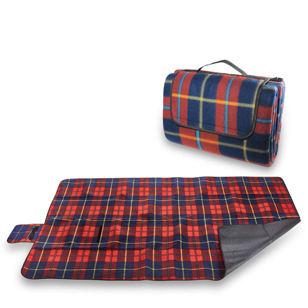 Large 60 x 80 inch red picnic and outdoor blanket
