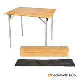 smartflip bamboo portable folding table large size