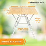 Bamboo portable outdoor folding picnic table dimensions