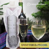 Reusable foldable wine bag for outdoors