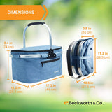 Foldable Collapsible Insulated Picnic Basket Dimensions