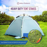 Heavy duty aluminum camping stakes to secure tents