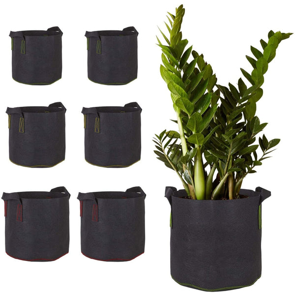 Assorted size 6 pack fabric grow pots