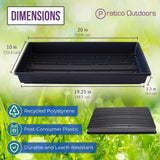 Seed Starter and Plant Propagation Tray no holes dimensions