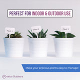 white plastic plant label for indoor & outdoor gardening use