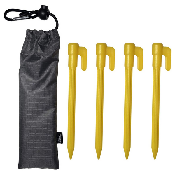 4-piece plastic camping stakes for tents and blankets