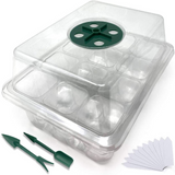 12-Cell 10 pack Plastic seedling starter tray kit