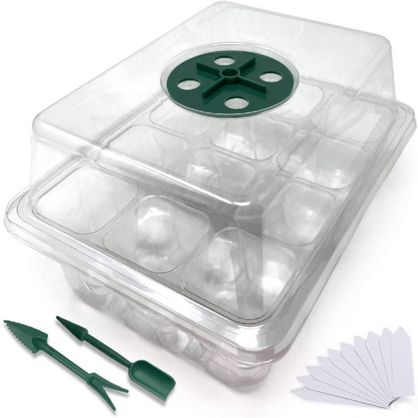 12-Cell 5 pack Plastic seedling starter tray kit